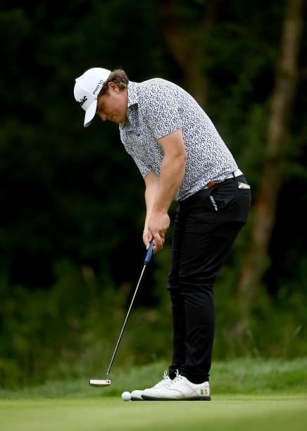 James Sugrue of Ireland putting on the 17th green during Day Two of The ISPS HANDA World Invitational at Galgorm Spa & Golf Resort on July 30, 2021...