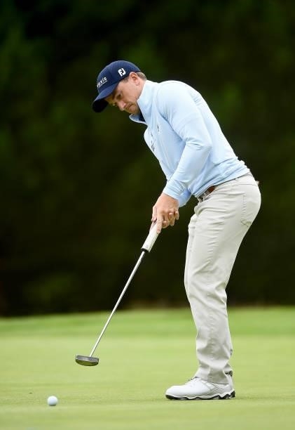 Paul Dunne of Ireland on the 1st green during Day Two of The ISPS HANDA World Invitational at Galgorm Spa & Golf Resort on July 30, 2021 in...