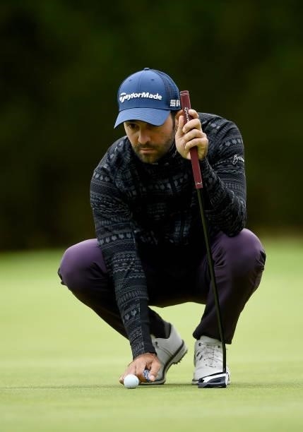 Joel Stalter of France on the 1st hole during Day Two of The ISPS HANDA World Invitational at Galgorm Spa & Golf Resort on July 30, 2021 in...