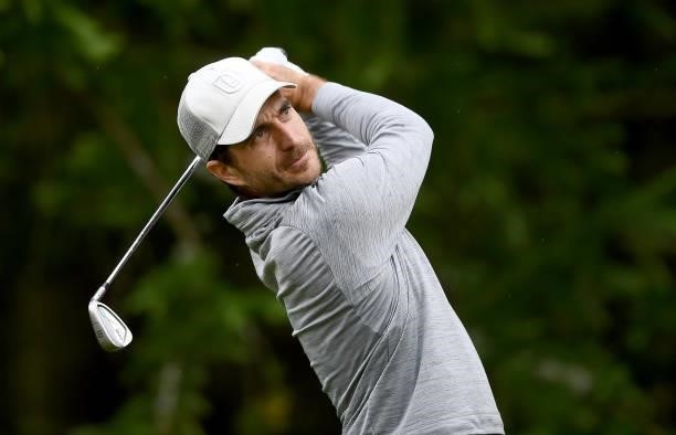 Alejandro Canizares of Spain on the 14th tee during Day Two of The ISPS HANDA World Invitational at Galgorm Spa & Golf Resort on July 30, 2021 in...