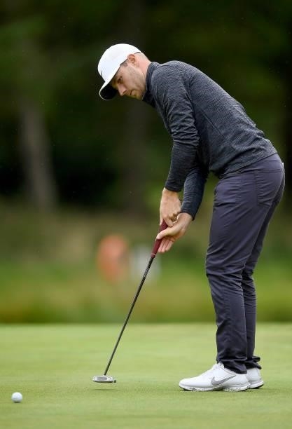 Harry Ellis of England putting on the 15th hole during Day Two of The ISPS HANDA World Invitational at Galgorm Spa & Golf Resort on July 30, 2021 in...