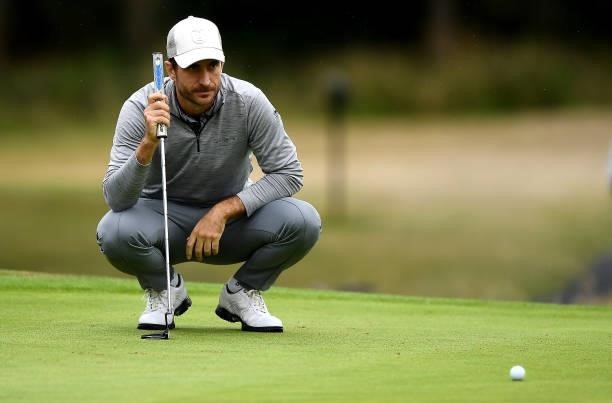 Alejandro Canizares of Spain on the 15th green during Day Two of The ISPS HANDA World Invitational at Galgorm Spa & Golf Resort on July 30, 2021 in...