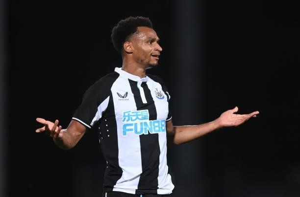 Jacob Murphy of Newcastle looks on during the pre-season friendly between Burton Albion and Newcastle United at the Pirelli Stadium on July 30, 2021...