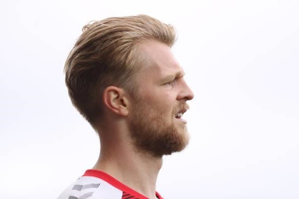 Max Clark of Fleetwood Town looks on during the Pre-Season Friendly match between Fleetwood Town and Leeds United at Highbury Stadium on July 30,...