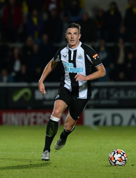 Ciaran Clark of Newcastle United FC runs with the ball during the Pre Season Friendly between Burton Albion and Newcastle United at the Pirelli...