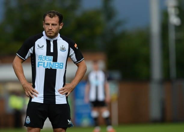 Ryan Fraser of Newcastle United during the Pre Season Friendly between Burton Albion and Newcastle United at the Pirelli Stadium on July 30, 2021 in...