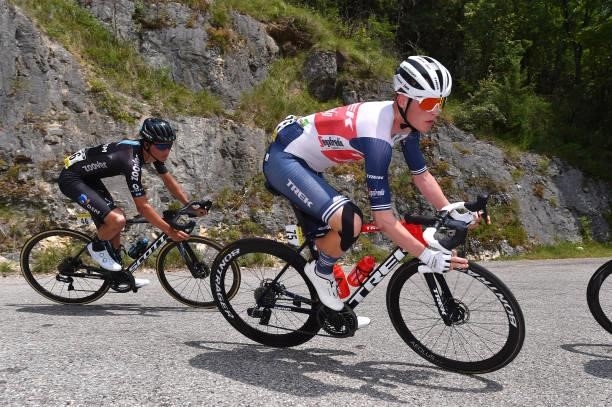 Jensen Mattias Skjelmose of Denmark and Team Trek - Segafredo during the 33rd Tour de l'Ain 2021, Stage 3 a 125km stage from Izernore to Lélex...