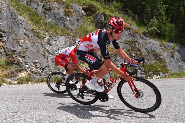 Harm Vanhoucke of Belgium and Team Lotto Soudal during the 33rd Tour de l'Ain 2021, Stage 3 a 125km stage from Izernore to Lélex Monts-Jura 900m /...
