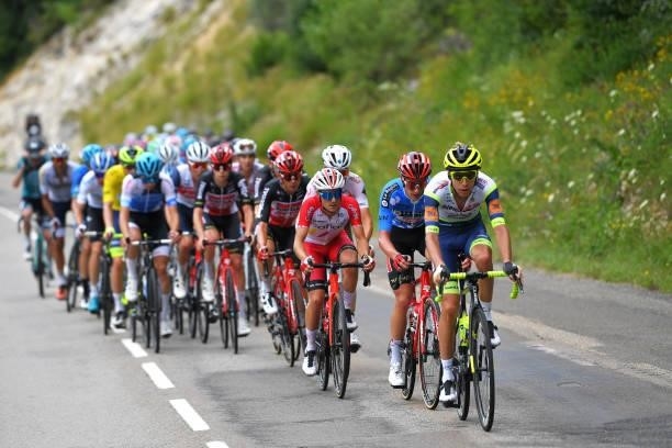 Rémy Rochas of France and Team Cofidis, Sylvain Moniquet of Belgium and Team Lotto Soudal Polka Dot Mountain Jersey & Jan Hirt of Czech Republic and...