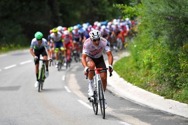 Nans Peters of France and AG2R Citröen Team attacks during the 33rd Tour de l'Ain 2021, Stage 3 a 125km stage from Izernore to Lélex Monts-Jura 900m...