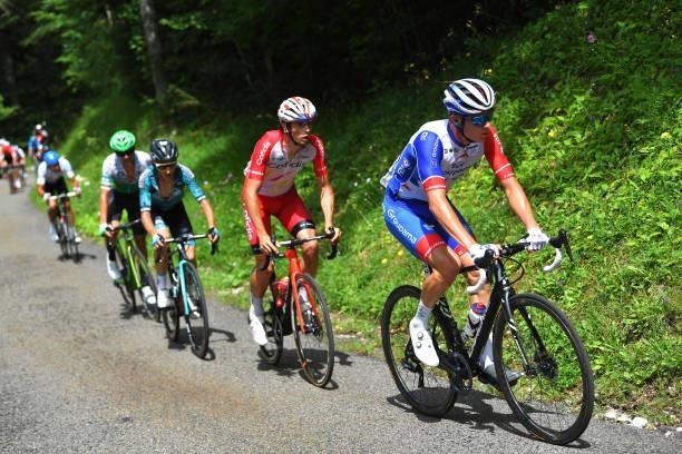 Victor Lafay of France and Team Cofidis & Simon Guglielmi of France and Team Groupama - FDJ in the Breakaway during the 33rd Tour de l'Ain 2021,...
