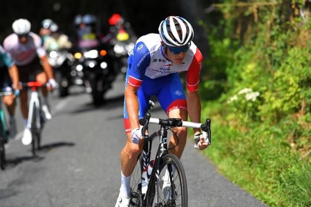 Simon Guglielmi of France and Team Groupama - FDJ in the Breakaway during the 33rd Tour de l'Ain 2021, Stage 3 a 125km stage from Izernore to Lélex...