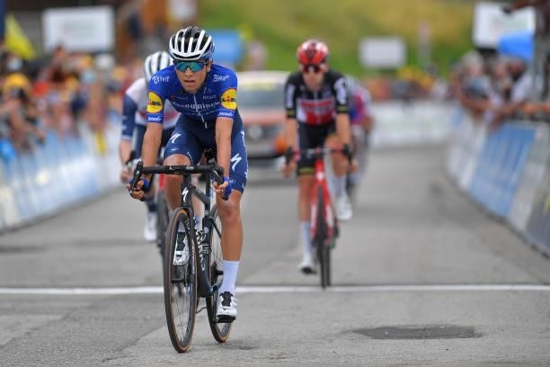 Andrea Bagioli of Italy and Team Deceuninck - Quick-Step sprint at arrival during the 33rd Tour de l'Ain 2021, Stage 3 a 125km stage from Izernore to...