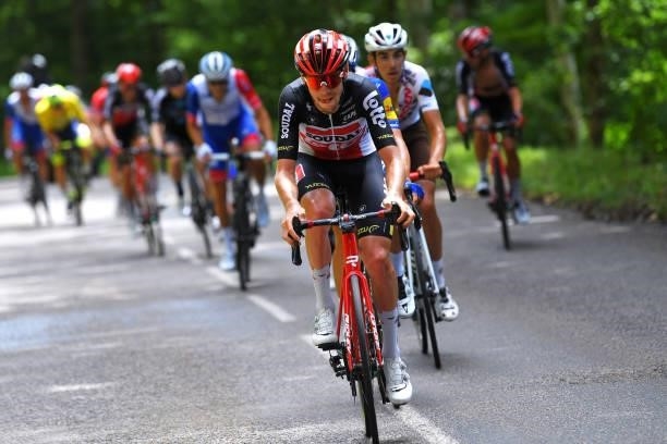 Harm Vanhoucke of Belgium and Team Lotto Soudal during the 33rd Tour de l'Ain 2021, Stage 3 a 125km stage from Izernore to Lélex Monts-Jura 900m /...