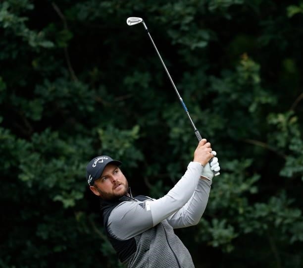 Jordan Smith of England on the 6th hole during Day Three of The ISPS HANDA World Invitational at Galgorm Spa & Golf Resort on July 31, 2021 in...