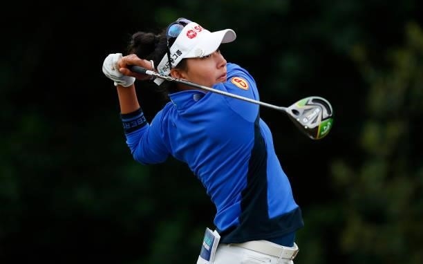 Atthaya Thitikul of Thailand on the 17th hole during day three of the ISPS HANDA World Invitational at Galgorm Spa & Golf Resort on July 31, 2021 in...