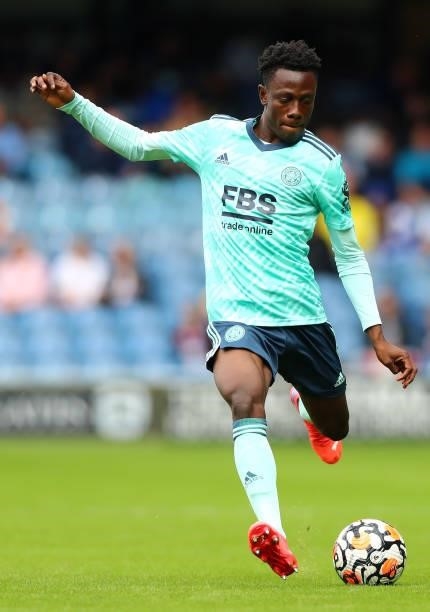 Kamal Sowah of Leicester City controls the ball during the Pre-season Friendly between Queens Park Rangers and Leicester City at The Kiyan Prince...