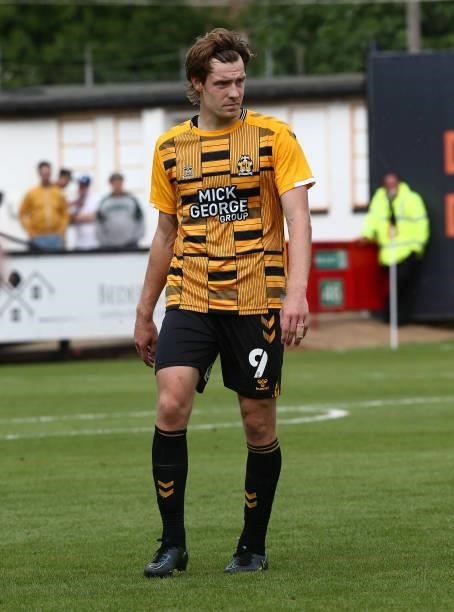 Joe Ironside of Cambridge United in action during the Pre Season Friendly match between Cambridge United and Northampton Town at Abbey Stadium on...