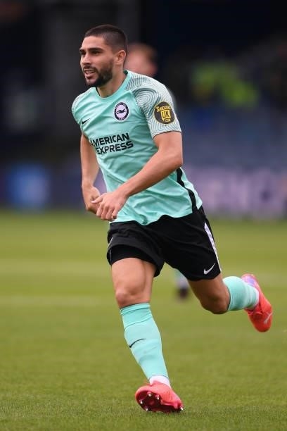 Neal Maupay of Brighton and Hove Albion runs on during the Pre-Season Friendly match between Luton Town and Brighton & Hove Albion at Kenilworth Road...