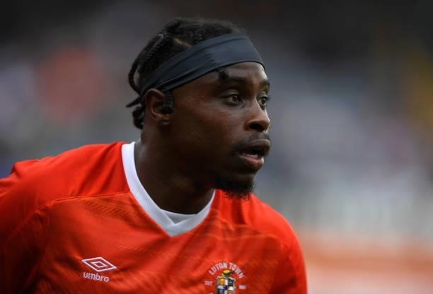 Pelly-Ruddock Mpanzu of Luton Town looks on during the Pre-Season Friendly match between Luton Town and Brighton & Hove Albion at Kenilworth Road on...