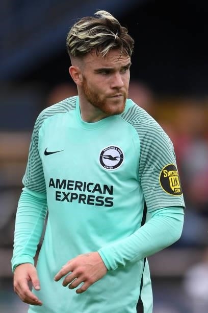 Aaron Connolly of Brighton and Hove Albion looks on during the Pre-Season Friendly match between Luton Town and Brighton & Hove Albion at Kenilworth...