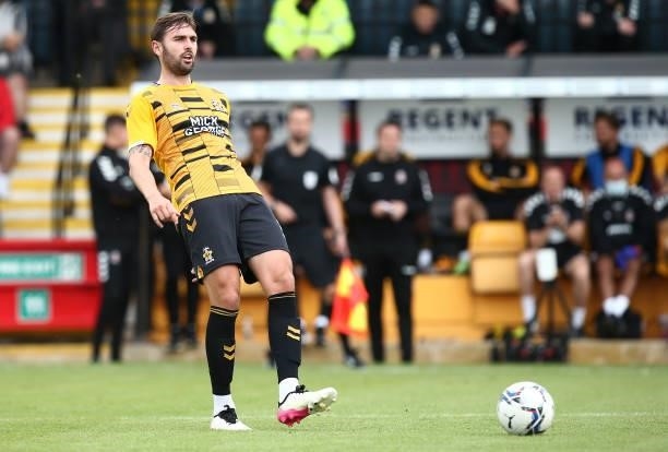 Greg Taylor of Cambridge United in action during the Pre Season Friendly match between Cambridge United and Northampton Town at Abbey Stadium on July...