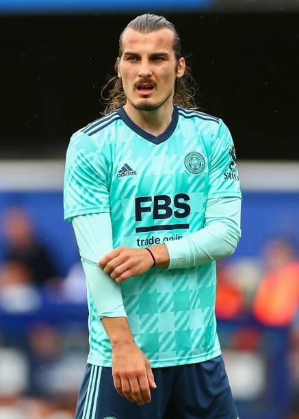 Caglar Soyuncu of Leicester City looks on during the Pre-Season Friendly match between Queens Park Rangers and Leicester City at The Kiyan Prince...
