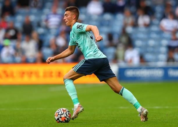 Filip Benkovic of Leicester City runs with the ball during the Pre-Season Friendly match between Queens Park Rangers and Leicester City at The Kiyan...
