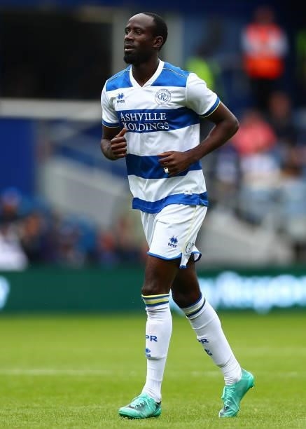 Albert Adomah of Queens Park Rangers runs without the ball during the Pre-Season Friendly match between Queens Park Rangers and Leicester City at The...