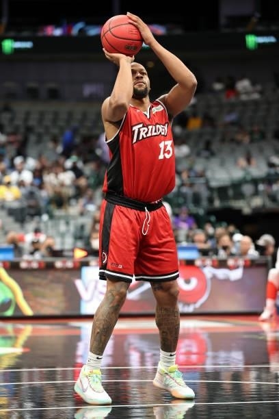 Isaiah Briscoe of the Trilogy attempts a free throw during the game against the Aliens during BIG3 - Week Four at the American Airlines Center on...
