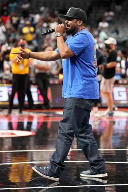 Ice Cube performs during BIG3 - Week Four at the American Airlines Center on July 31, 2021 in Dallas, Texas.