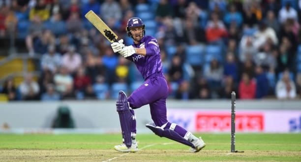 Dane Vilas of Northern Superchargers bats during The Hundred match between Northern Superchargers Men and Oval Invincibles Men at Emerald Headingley...