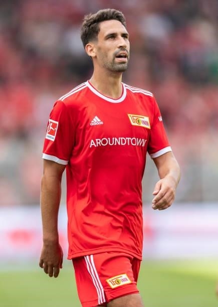 Rani Khedira of 1.FC Union Berlin looks on during the pre-season friendly match between 1. FC Union Berlin and Athletic Bilbao at Stadion An der...