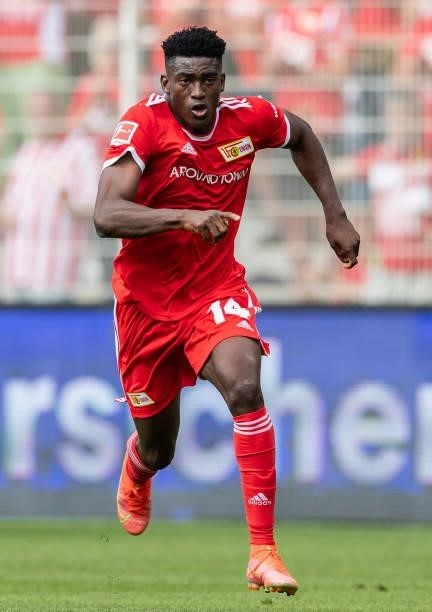 Taiwo Awoniyi of 1.FC Union Berlin in action during the pre-season friendly match between 1. FC Union Berlin and Athletic Bilbao at Stadion An der...