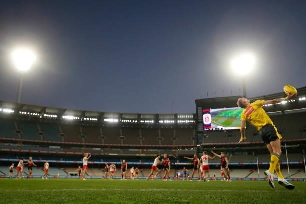 General view during the round 20 AFL match between Essendon Bombers and Sydney Swans at Melbourne Cricket Ground on August 01, 2021 in Melbourne,...