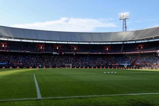 View of de Kuip during the UEFA Europa Conference League second Qualifying Round: Second Leg match between Feyenoord and FC Drita at de Kuip on July...
