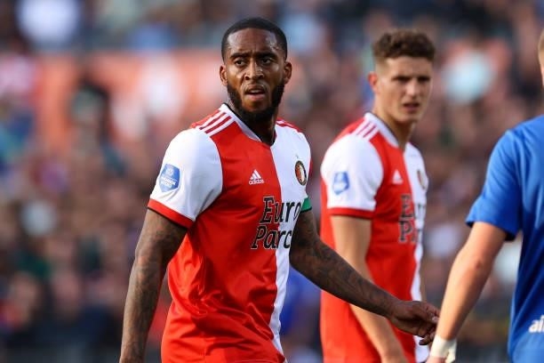 Leroy Fer of Feyenoord during the UEFA Europa Conference League second Qualifying Round: Second Leg match between Feyenoord and FC Drita at de Kuip...