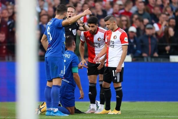 Alireza Jahanbakhsh of Feyenoord during the UEFA Europa Conference League second Qualifying Round: Second Leg match between Feyenoord and FC Drita at...