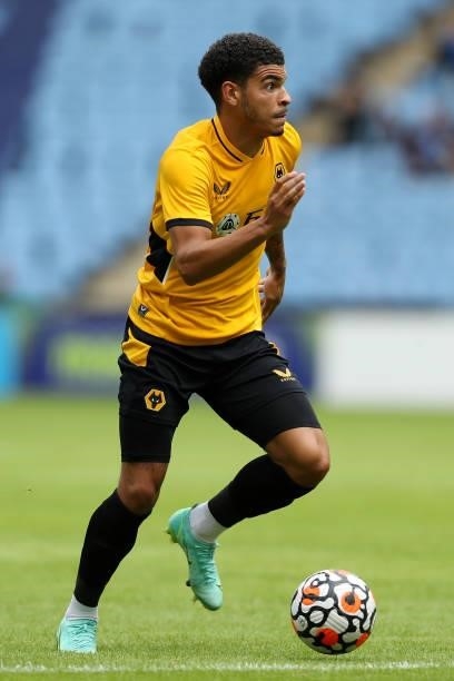Morgan Gibbs-White of Wolverhampton Wanderers runs with the ball during the Pre-Season friendly match between Coventry City and Wolverhampton...