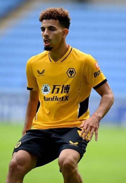 Rayan Ait-Nouri of Wolverhampton in action during the Coventry City v Wolverhampton Wanderers pre-season friendly at Coventry Building Society Arena...