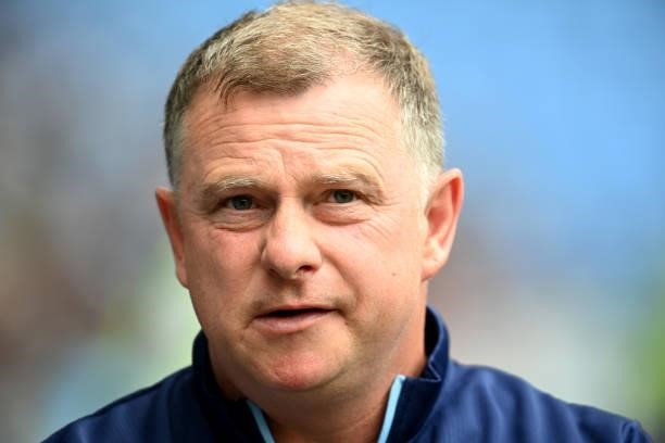 Mark Robins the manager of Coventry City during the Coventry City v Wolverhampton Wanderers pre-season friendly at Coventry Building Society Arena on...