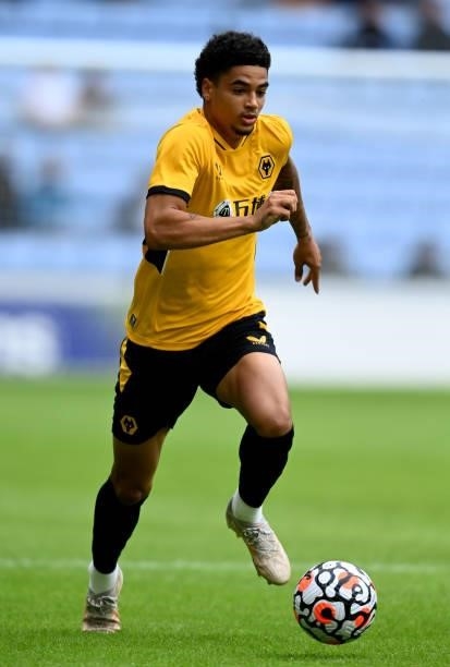 Ki-Jana Hoever of Wolverhampton in action during the Coventry City v Wolverhampton Wanderers pre-season friendly at Coventry Building Society Arena...