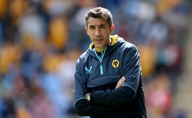 Bruno Lage the manager of Wolverhampton during the Coventry City v Wolverhampton Wanderers pre-season friendly at Coventry Building Society Arena on...