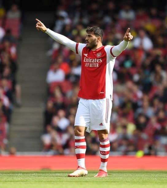 Sead Kolasinac of Arsenal during the pre season friendly between Arsenal and Chelsea at Emirates Stadium on August 01, 2021 in London, England.