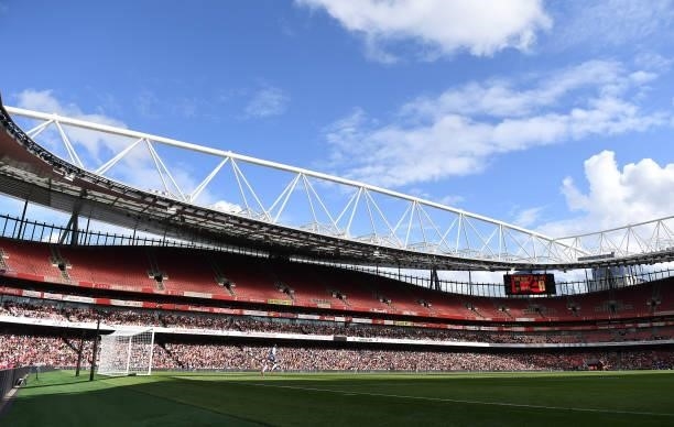 General view of Emirates Stadium during the pre season friendly between Arsenal and Chelsea on August 01, 2021 in London, England.