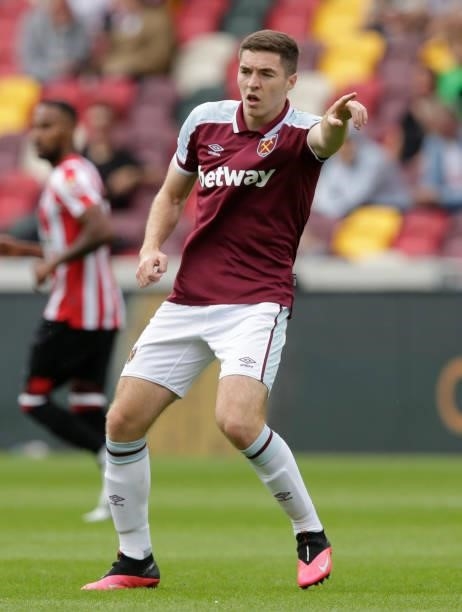 Conor Coventry of West Ham United in action during the pre season friendly match between Brentford and West Ham United at Brentford Community Stadium...
