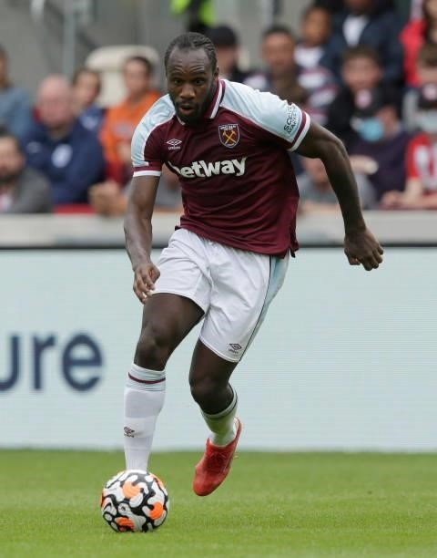 Michail Antonio of West Ham United in action during the pre season friendly match between Brentford and West Ham United at Brentford Community...