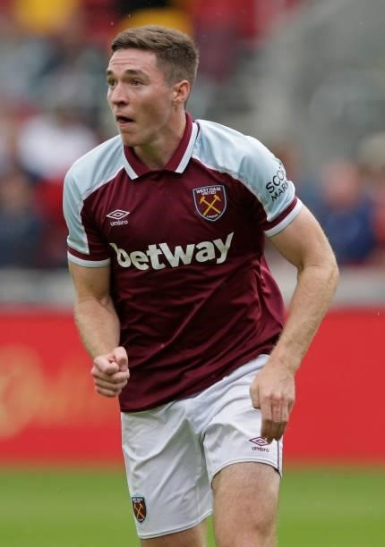 Conor Coventry of West Ham United in action during the pre season friendly match between Brentford and West Ham United at Brentford Community Stadium...