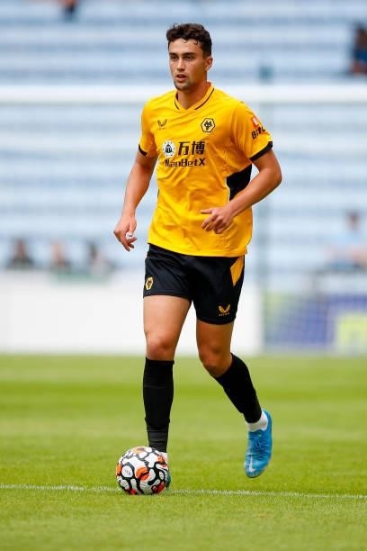 Max Kilman of Wolverhampton Wanderers runs with the ball during the Pre-Season Friendly between Coventry City and Wolverhampton Wanderers at Coventry...