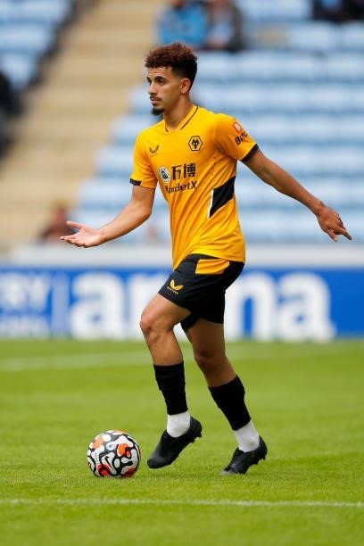 Rayan Ait-Nouri of Wolverhampton Wanderers runs with the ball during the Pre-Season Friendly between Coventry City and Wolverhampton Wanderers at...